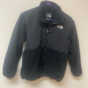 THE NORTH FACE Girls Black Fleece Lined Jacket (L)